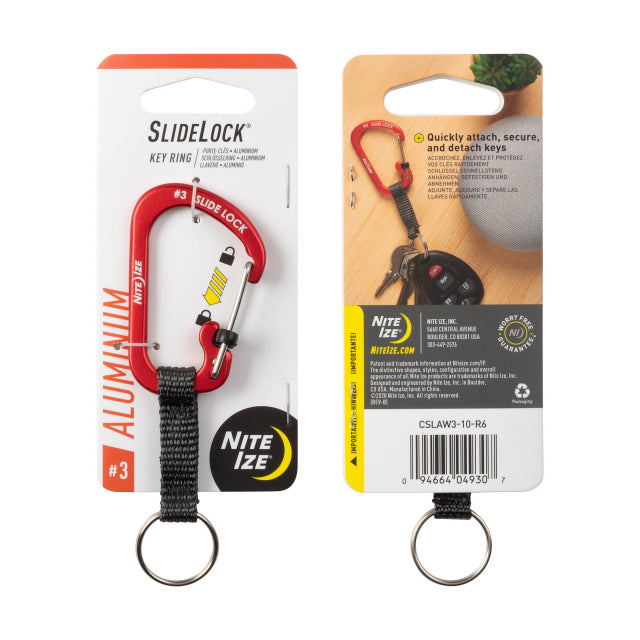 SlideLock Key Ring Aluminum