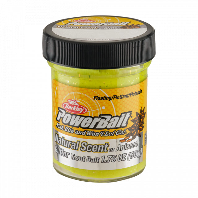 PowerBait Natural Glitter Trout Bait | Aniseed | Model #BGTASY2